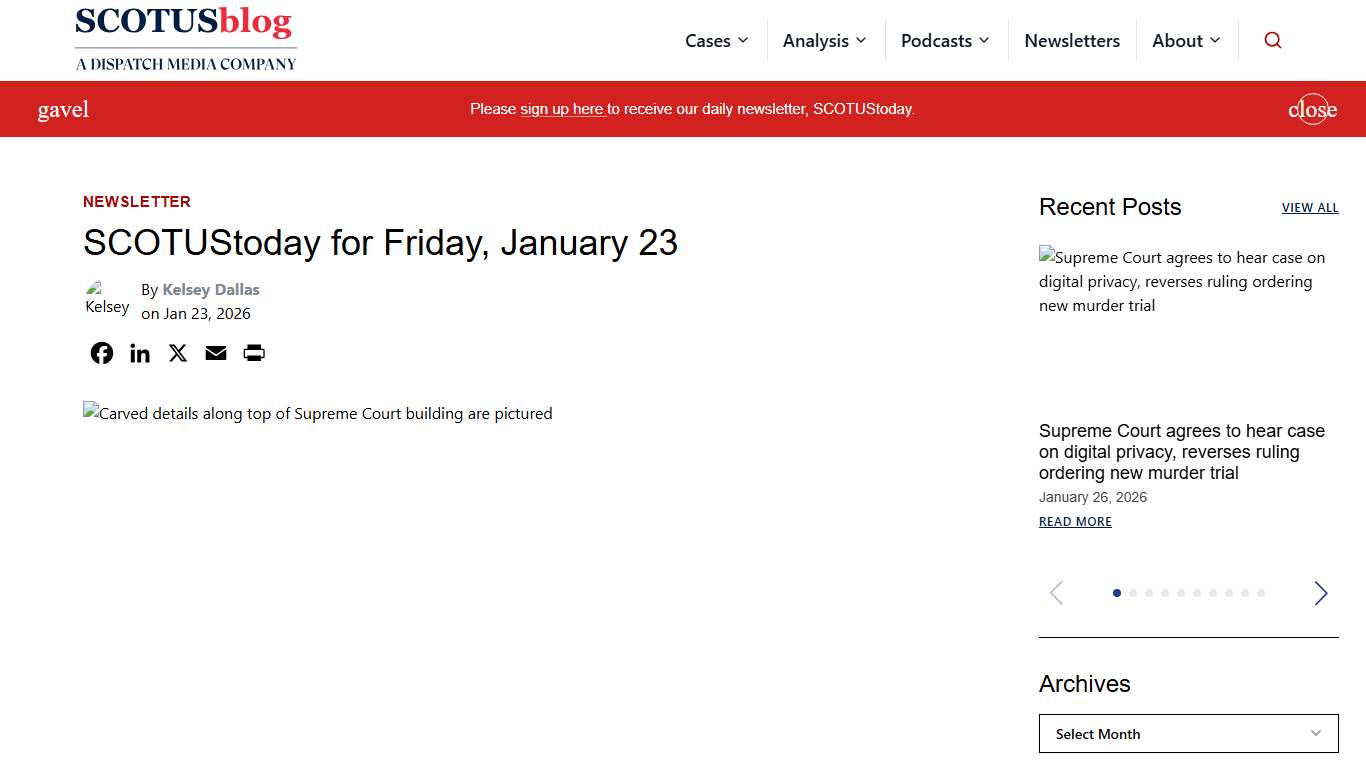 SCOTUStoday for Friday, January 23 - SCOTUSblog